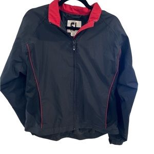 DryJoys by FootJoy Women’s Golf Jacket Black w Red trim Medium‎ Excellent